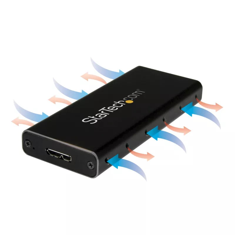 StarTech.com SM21BMU31C3 M.2 SATA SSD išorinis korpusas su USB 3.1 (10Gbps) ir USB-C laidu