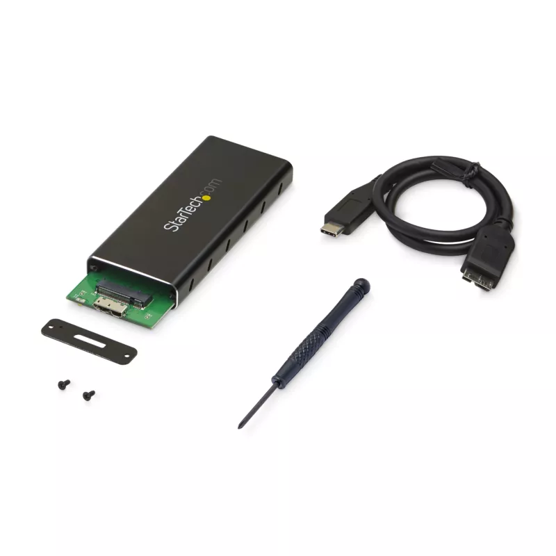 StarTech.com SM21BMU31C3 M.2 SATA SSD išorinis korpusas su USB 3.1 (10Gbps) ir USB-C laidu