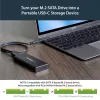 StarTech.com SM21BMU31C3 M.2 SATA SSD išorinis korpusas su USB 3.1 (10Gbps) ir USB-C laidu