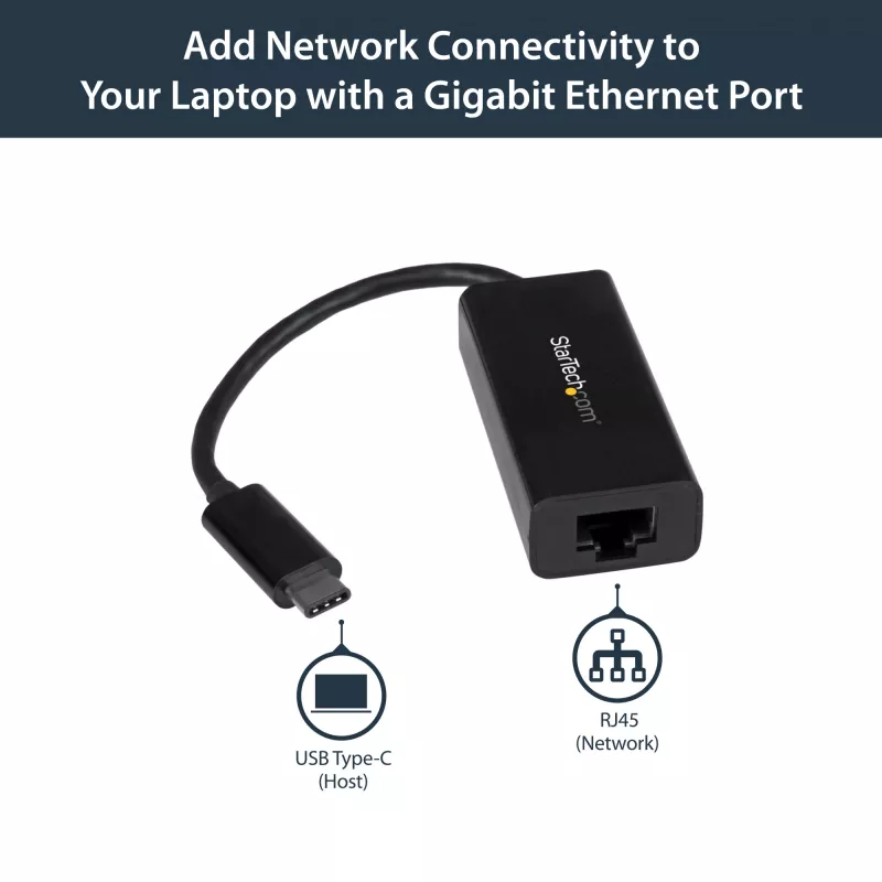 StarTech.com USB-C į Gigabit Ethernet adapteris - juodas