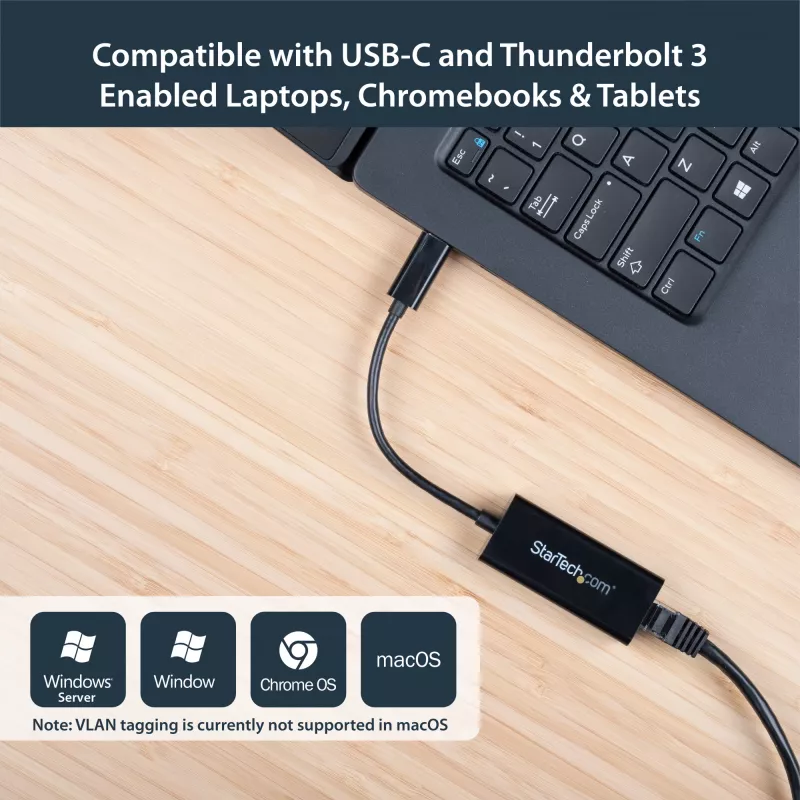 StarTech.com USB-C į Gigabit Ethernet adapteris - juodas