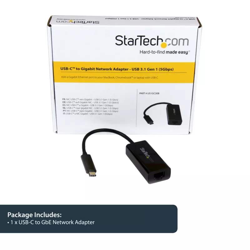 StarTech.com USB-C į Gigabit Ethernet adapteris - juodas