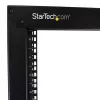 StarTech.com 2-Post 42U mobilus atviro rėmo serverio stovas, dviejų stulpų 19 colių tinklo stovas su ratukais, riedantis atviras stovas AV/duomenų/medijos/IT įrangai, kompiuterių stovas namų/biuro erdvėms – ratukai įtraukti