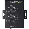 StarTech.com 4 prievadų serijinis USB į RS232/RS485/RS422 adapteris - Pramoninis USB 2.0 į DB9 serijinį keitiklį - IP30 - Tvirtinamas ant DIN bėgio - Metalinis serijinis USB mazgas - 15 kV ESD apsauga