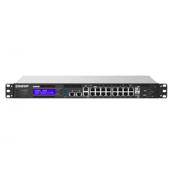 QNAP QGD-1602P valdomas L2 gigabitinis eterneto (10/100/1000) maitinimas per Ethernet (PoE) 1U juodas, pilkas