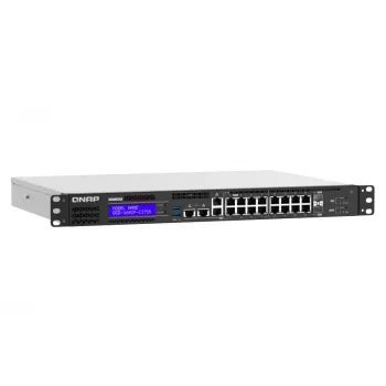 QNAP QGD-1602P valdomas L2 gigabitinis eterneto (10/100/1000) maitinimas per Ethernet (PoE) 1U juodas, pilkas
