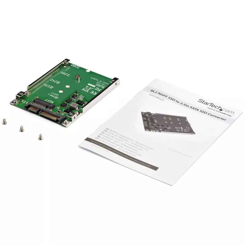 StarTech.com M.2 SATA SSD į 2,5 colio SATA adapteris - M.2 NGFF į SATA keitiklis - 7 mm - atviro rėmo laikiklis