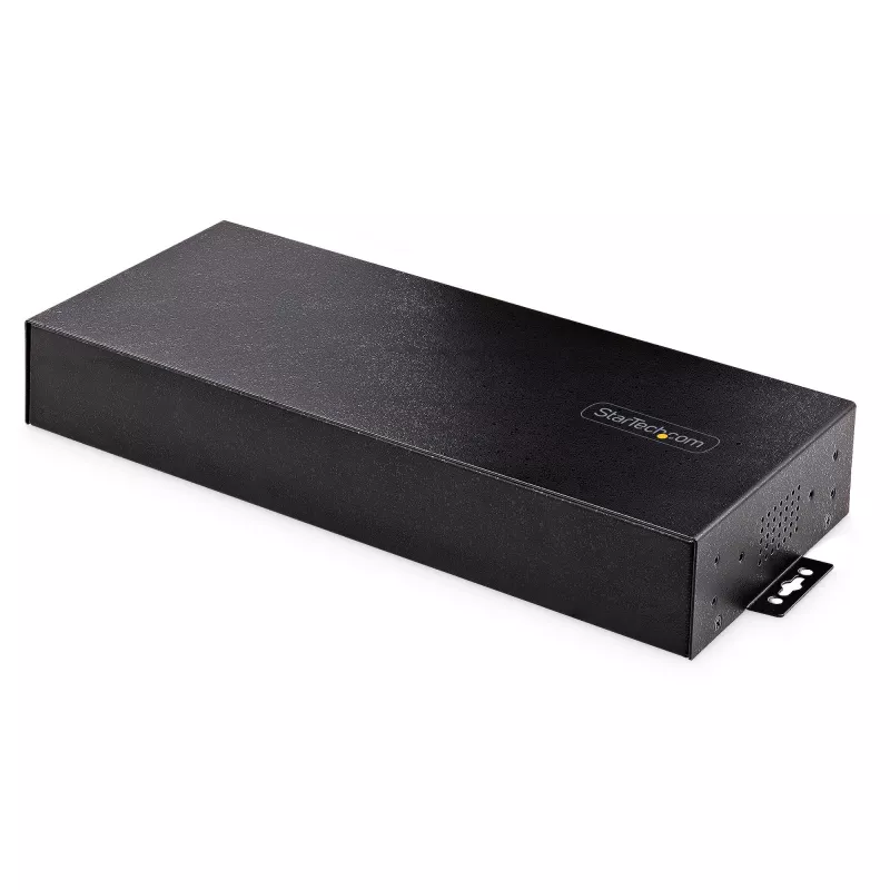 StarTech.com 16 pramoninis USB 3.0 mazgas 5Gbps, metalinis, DIN/paviršiaus/stovo montavimas, ESD apsauga, gnybtų bloko maitinimas, iki 120W bendras USB įkrovimas, dviejų pagrindinių kompiuterių mazgas/jungiklis