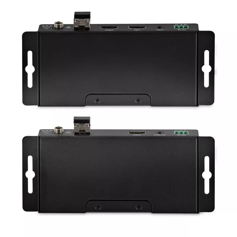 StarTech.com 4K HDMI per šviesolaidį prailgintuvas, 4K 60Hz iki 3300 pėdų/1 km (vienmodis) arba 1000 pėdų/300 m (daugiamodis) LC šviesolaidis, HDR, HDCP, 3.5 mm garsas/RS232/IR prailgintuvas, siųstuvas ir imtuvas
