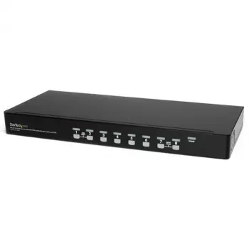 StarTech.com 8 prievadų 1U stovo montavimo USB KVM jungiklio rinkinys su OSD ir kabeliais
