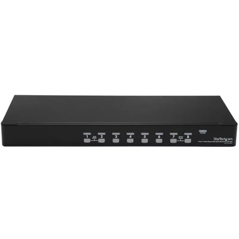 StarTech.com 8 prievadų 1U stovo montavimo USB KVM jungiklio rinkinys su OSD ir kabeliais