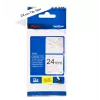 Juostelė etiketėms Brother TZE-SE5 — 24 mm x 8 m, juoda ant baltos