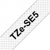 Juostelė etiketėms Brother TZE-SE5 — 24 mm x 8 m, juoda ant baltos