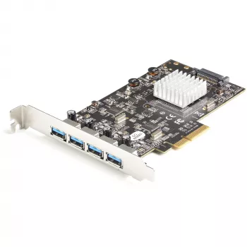 StarTech.com 4 prievadų USB PCIe kortelė – 10Gbps USB 3.1/3.2 Gen 2 Type-A PCI Express išplėtimo kortelė su 2 valdikliais – 4x USB-A – USB PCIe priedų adapterio kortelė – Windows/Mac/Linux