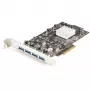 StarTech.com 4 prievadų USB PCIe kortelė – 10Gbps USB 3.1/3.2 Gen 2 Type-A PCI Express išplėtimo kortelė su 2 valdikliais – 4x USB-A – USB PCIe priedų adapterio kortelė – Windows/Mac/Linux
