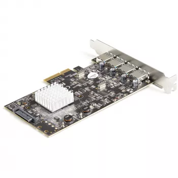 StarTech.com 4 prievadų USB PCIe kortelė – 10Gbps USB 3.1/3.2 Gen 2 Type-A PCI Express išplėtimo kortelė su 2 valdikliais – 4x USB-A – USB PCIe priedų adapterio kortelė – Windows/Mac/Linux