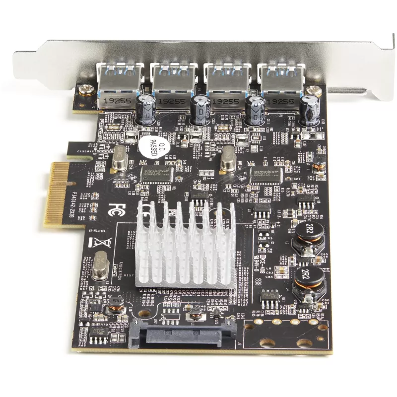 StarTech.com 4 prievadų USB PCIe kortelė – 10Gbps USB 3.1/3.2 Gen 2 Type-A PCI Express išplėtimo kortelė su 2 valdikliais – 4x USB-A – USB PCIe priedų adapterio kortelė – Windows/Mac/Linux