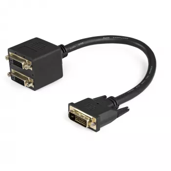 StarTech.com DVISPL1DD DVI-D skirstytuvas 30 cm (1 pėda) DVI-D į 2x DVI-D skaitmeninis vaizdo skirstymo kabelis - M/F