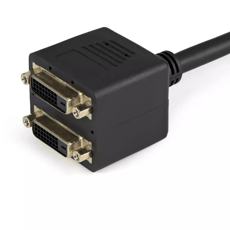 StarTech.com DVISPL1DD DVI-D skirstytuvas 30 cm (1 pėda) DVI-D į 2x DVI-D skaitmeninis vaizdo skirstymo kabelis - M/F