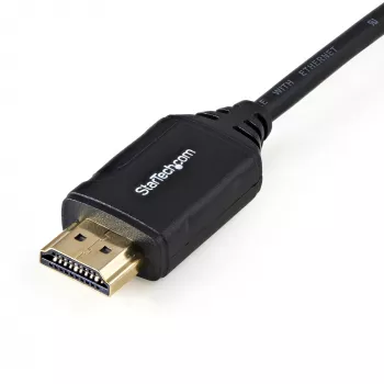 StarTech.com 1,6 pėdų (50 cm) Premium sertifikuotas HDMI 2.0 kabelis su Ethernet - didelės spartos Ultra HD 4K 60Hz HDMI kabelis HDR10 - HDMI laidas (kištukai/kištukai) - UHD monitoriams, TV, ekranams
