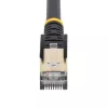 StarTech.com 5m CAT6a Ethernet kabelis - 10 Gigabit ekranuotas, be užkabinimo, RJ45, 100W PoE - 10GbE STP tinklo kabelis su įtempimo mažinimu - juodas, individualiai išbandytas, laidai sertifikuoti UL/TIA
