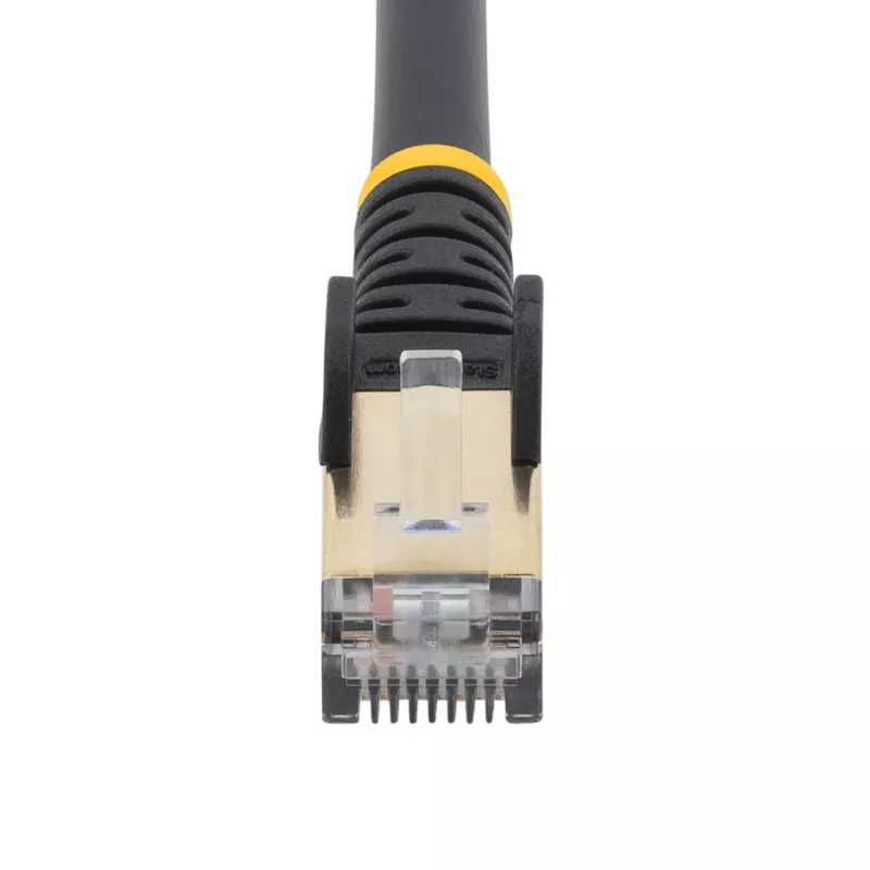 StarTech.com 5m CAT6a Ethernet kabelis - 10 Gigabit ekranuotas, be užkabinimo, RJ45, 100W PoE - 10GbE STP tinklo kabelis su įtempimo mažinimu - juodas, individualiai išbandytas, laidai sertifikuoti UL/TIA