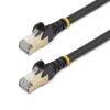 StarTech.com 5m CAT6a Ethernet kabelis - 10 Gigabit ekranuotas, be užkabinimo, RJ45, 100W PoE - 10GbE STP tinklo kabelis su įtempimo mažinimu - juodas, individualiai išbandytas, laidai sertifikuoti UL/TIA