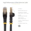 StarTech.com 5m CAT6a Ethernet kabelis - 10 Gigabit ekranuotas, be užkabinimo, RJ45, 100W PoE - 10GbE STP tinklo kabelis su įtempimo mažinimu - juodas, individualiai išbandytas, laidai sertifikuoti UL/TIA