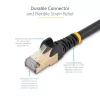 StarTech.com 5m CAT6a Ethernet kabelis - 10 Gigabit ekranuotas, be užkabinimo, RJ45, 100W PoE - 10GbE STP tinklo kabelis su įtempimo mažinimu - juodas, individualiai išbandytas, laidai sertifikuoti UL/TIA
