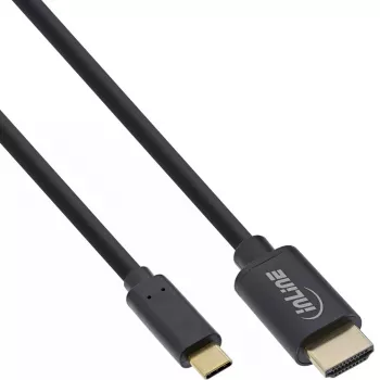 USB ekrano laidas InLine 64111 USB-C (vyriškas) į HDMI (vyriškas) 1m
