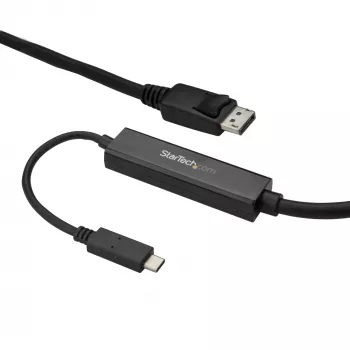 StarTech.com 3 m USB-C į DisplayPort 1.2 laidas 4K 60Hz – USB-C į DisplayPort adapterio laidas – HBR2 USB Type-C DP Alt režimo į DP monitoriaus vaizdo laidas – veikia su Thunderbolt 3 – juodas