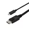 StarTech.com 3 m USB-C į DisplayPort 1.2 laidas 4K 60Hz – USB-C į DisplayPort adapterio laidas – HBR2 USB Type-C DP Alt režimo į DP monitoriaus vaizdo laidas – veikia su Thunderbolt 3 – juodas
