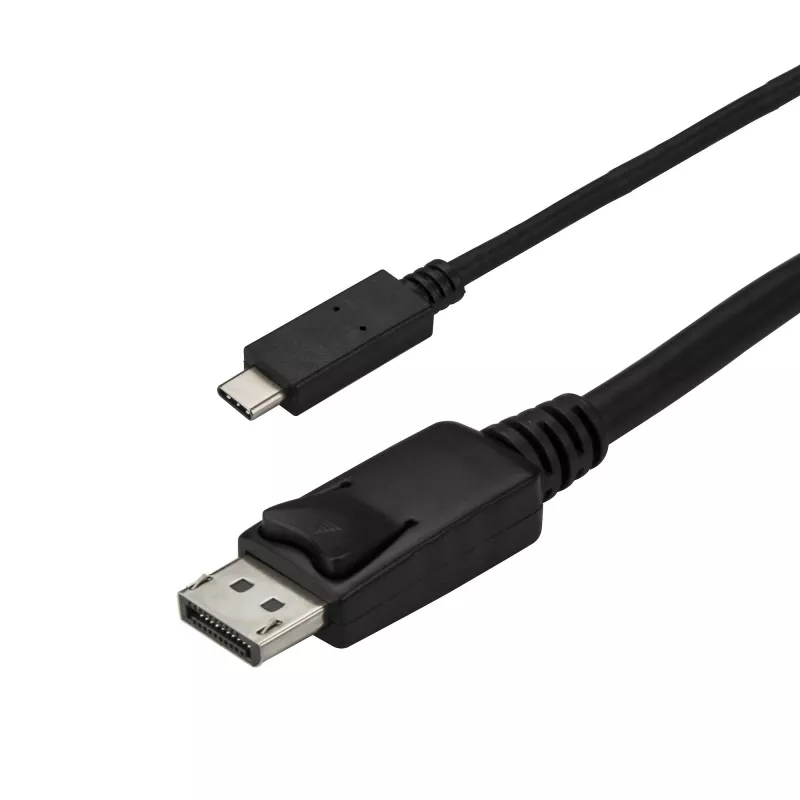 StarTech.com 3 m USB-C į DisplayPort 1.2 laidas 4K 60Hz – USB-C į DisplayPort adapterio laidas – HBR2 USB Type-C DP Alt režimo į DP monitoriaus vaizdo laidas – veikia su Thunderbolt 3 – juodas