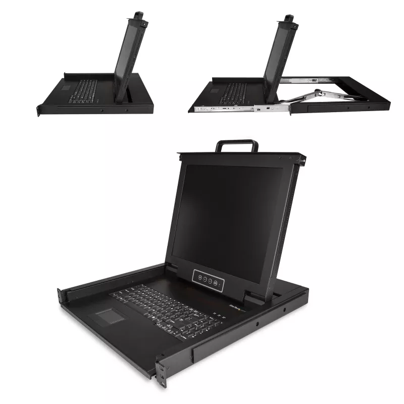 StarTech.com RKCONS1701 1U KVM konsolė su 17 inch LCD monitoriumi, VGA, USB, 1280x1024