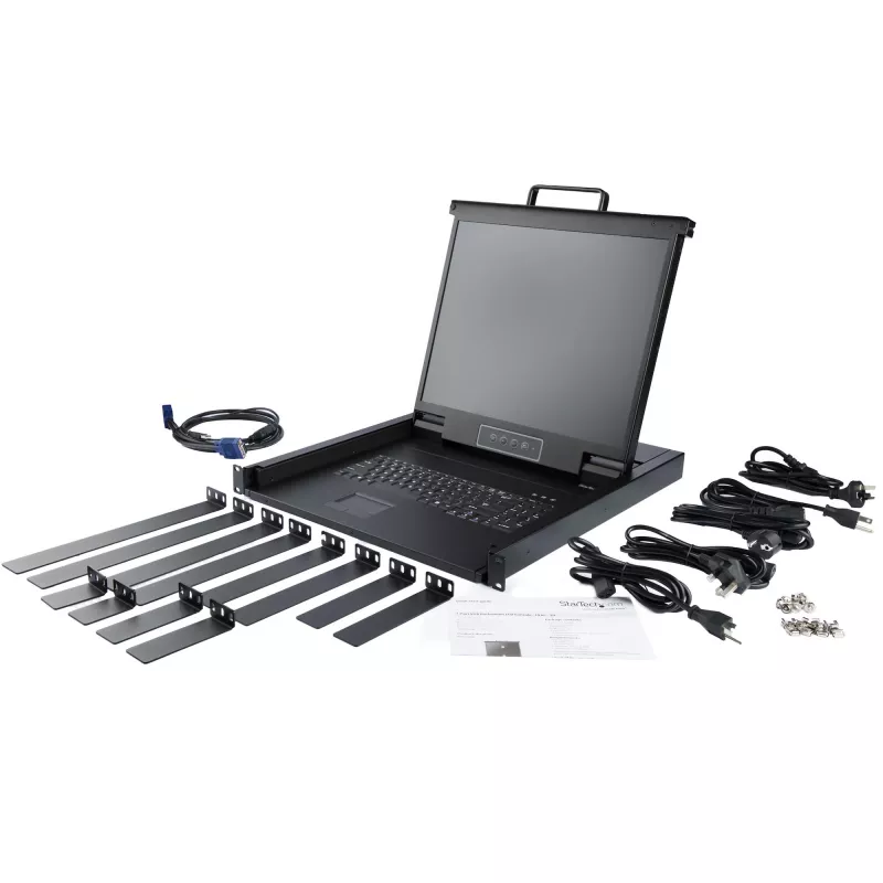 StarTech.com RKCONS1701 1U KVM konsolė su 17 inch LCD monitoriumi, VGA, USB, 1280x1024