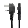 StarTech.com 1 m maitinimo laidas nešiojamam kompiuteriui, BS 1363 į C5 (dobilinis lapas), 2,5 A 250 V, 18 AWG, JK nešiojamojo kompiuterio pakaitinis laidas