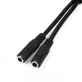 StarTech.com ausinių adapteris su atskirais ausinių ir mikrofono lizdais - 3,5 mm 4 kontaktų į 2x 3 kontaktų 3,5 mm M/F