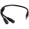 StarTech.com ausinių adapteris su atskirais ausinių ir mikrofono lizdais - 3,5 mm 4 kontaktų į 2x 3 kontaktų 3,5 mm M/F