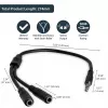 StarTech.com ausinių adapteris su atskirais ausinių ir mikrofono lizdais - 3,5 mm 4 kontaktų į 2x 3 kontaktų 3,5 mm M/F