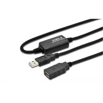 Microconnect USBAAF15A USB 2.0 aktyvus ilginimo kabelis 15 m USB A juodas