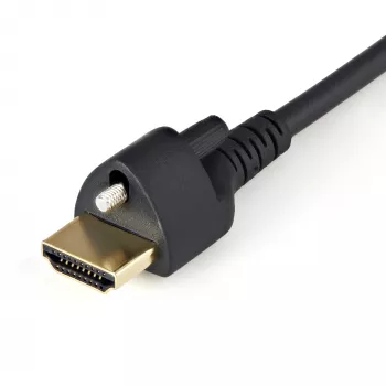 StarTech.com 2m HDMI kabelis su fiksavimo varžtu - 4K 60Hz HDR - Didelės spartos HDMI 2.0 monitoriaus kabelis su fiksavimo varžtu saugiam ryšiui - HDMI kabelis su Ethernet - M/M