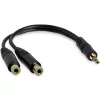 StarTech.com 6 colių stereo skirstytuvas - 3,5 mm kištukas į 2x 3,5 mm lizdus