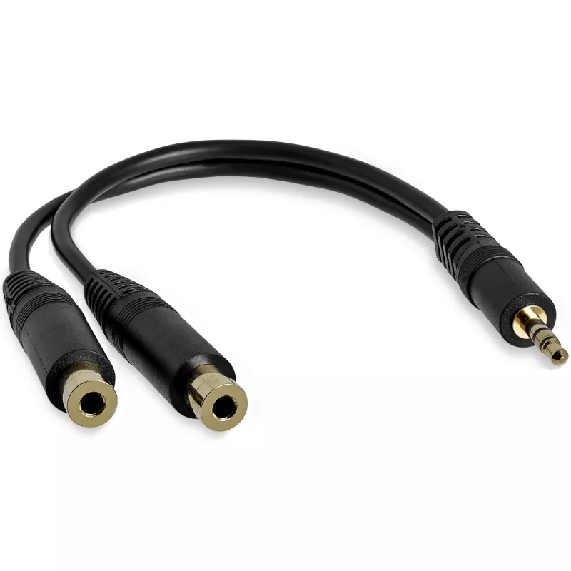 StarTech.com 6 colių stereo skirstytuvas - 3,5 mm kištukas į 2x 3,5 mm lizdus