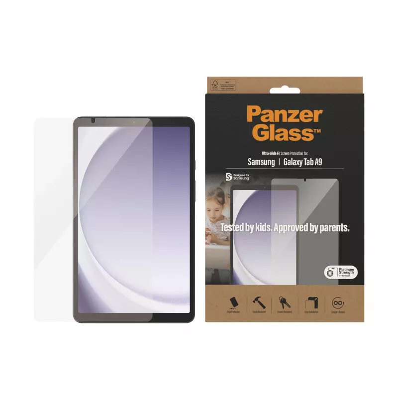 PanzerGlass ®️ Apsauginis stiklas Samsung Galaxy Tab A9 | Ultra-Wide Fit