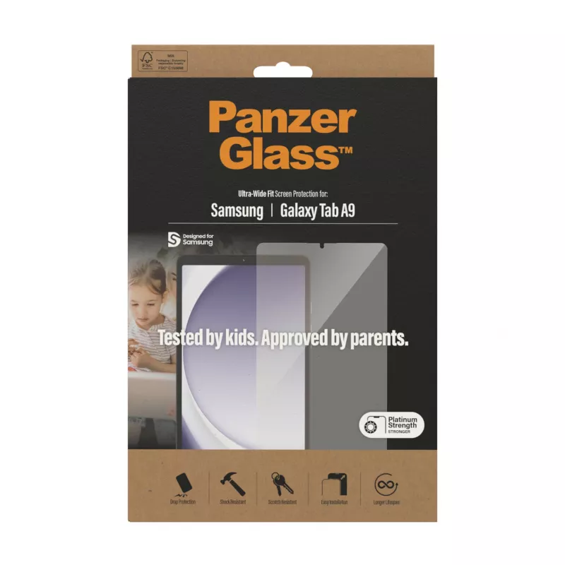 PanzerGlass ®️ Apsauginis stiklas Samsung Galaxy Tab A9 | Ultra-Wide Fit