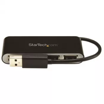 StarTech.com 4 prievadų nešiojamas USB 2.0 centras su įmontuotu kabeliu