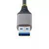 StarTech.com 4 prievadų USB 3.0 šakotuvas – USB-A iki 4x USB-A, 5Gbps, maitinamas iš magistralės su papildomu maitinimo įvadu, nešiojamas