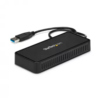 StarTech.com USB 3.0 Mini Dock – nešiojama dokų stotelė su dviem DisplayPort 4K 60Hz, Gigabit Ethernet, 30 cm kabeliu