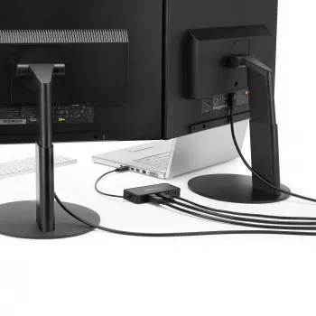 StarTech.com USB 3.0 Mini Dock – nešiojama dokų stotelė su dviem DisplayPort 4K 60Hz, Gigabit Ethernet, 30 cm kabeliu