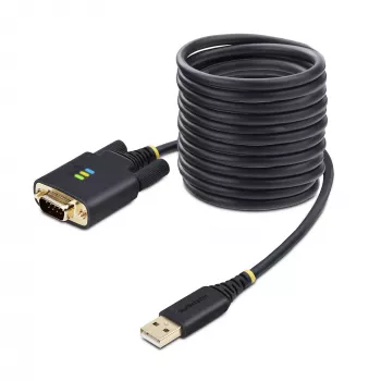 StarTech.com 10ft (3m) USB į serijinį adapterio kabelis, COM išlaikymas, keičiami varžtai/veržlės, USB-A į DB9 RS232, FTDI IC, ESD apsauga, Windows/macOS/Linux
